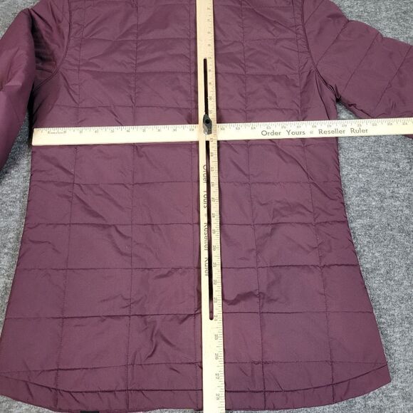 Cappel Men’s Size M Quilted Jacket Red With Gray Collar Pocket Logo On Chest G - Picture 8 of 13